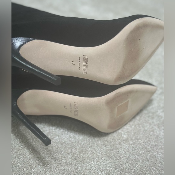 Stunning! Brand New Paris Texas OTK Black Suede Boot 42 - Picture 11 of 12